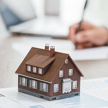 real estate agent at desk